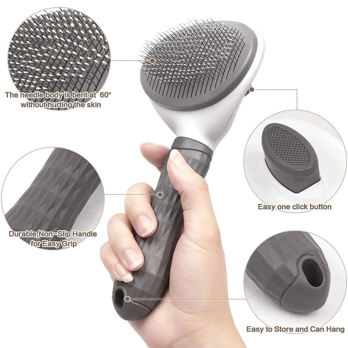 Pet Dog Brush Cat Comb Self Cleaning Pet Hair Remover Brush for Dogs Cats Grooming Tools Pets Dematting Comb Dogs Accessories