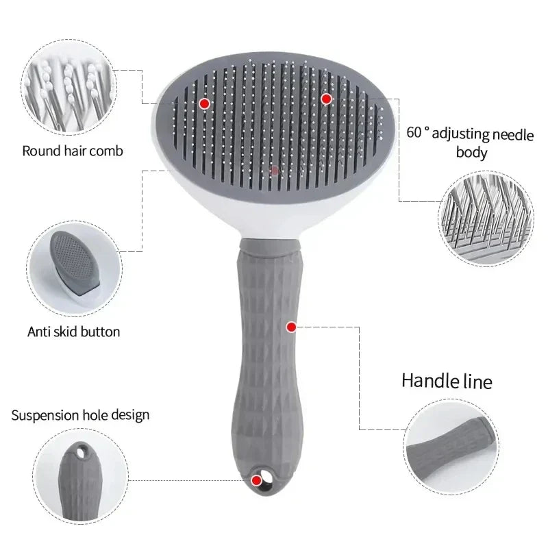 Pet Dog Brush Cat Comb Self Cleaning Pet Hair Remover Brush for Dogs Cats Grooming Tools Pets Dematting Comb Dogs Accessories