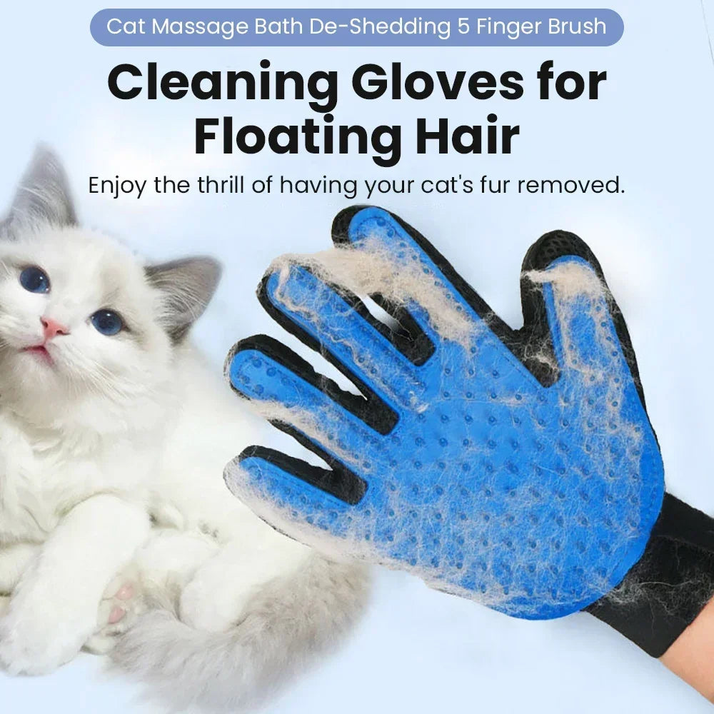 2 in 1 Pet Grooming Glove Brush Hair Remover Massage Comb for Dogs and Cats Efficient Shedding Fur Removal Pet Care Accessory